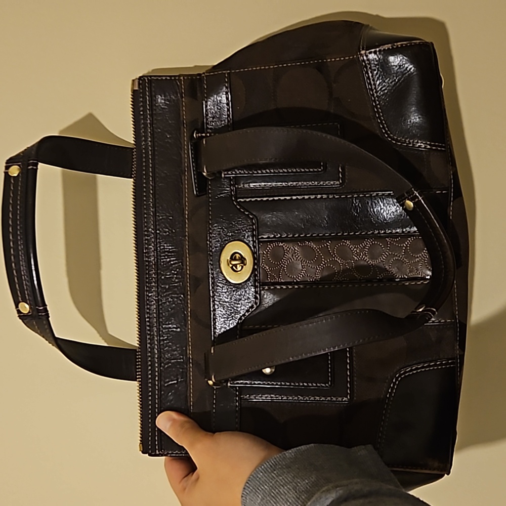 Coach Shoulder Bag Mocha Brown